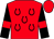Red, black horseshoes, red bars on black sleeves (Mark D Kuntz, Llc, Big Cat Stable Llc And Easy Money Llc)