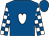 Royal blue, white heart, white blocks on sleeves (Brothers Love Stable)