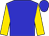 Blue, 'knj' on gold diamonds, gold sleeves (Spencer, Matt, Cox, Kelly Jo And Bonuccelli Racing)