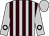 Silver, brown stripes, brown circle on sleeves, silver cap (Black Cloud Racing Stable, Llc (mark Esposito))