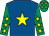 Royal blue, yellow star, emerald green sleeves, yellow stars, emerald green cap, yellow stars (Sure Why Would U Naw Syndicate)