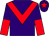 Purple, red chevron, halved sleeves and star on cap (Mrs D Jefferson)