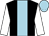 Black, light blue stripe, white sleeves, light blue cap (Mr N Zayani)