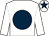 White, dark blue disc, dark blue star on cap (Miss Anna Calder)
