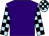 Purple, light blue and black check sleeves and cap (Mr Mohamed Khalid Abdulrahim)