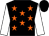 Black, orange stars, white sleeves, black cap (Daryl McGillicuddy)