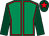 Emerald green, red seams, dark green sleeves, dark green cap, red star (Pillar2Post Partnership)