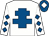 WHITE, royal blue cross of lorraine, diamonds on sleeves, royal blue cap, white diamond (Brian Gleeson)