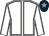 White, grey seams, dark blue cap, grey star (Mr Patrick Whitten)