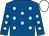 Royal blue, light blue spots, white cap (Up Monaghan Syndicate)