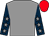 Grey, dark blue sleeves, grey stars, red cap (Rubix Properties)