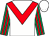 White, red chevron, emerald green and red striped sleeves, white cap (Roddy Owen & Paul Fullagar)