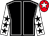 Black, white seams, white sleeves, black stars, red cap, white star (James J Doyle)