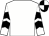 White, black chevrons on sleeves, quartered cap (J A Griffin)