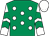 Emerald green, white spots, white sleeves, emerald green chevrons, white cap (Seamus Perry)