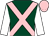 Dark green, pink cross belts, white sleeves, pink cap (Ms Nicky Dunford)