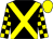 Black, yellow cross sashes, check sleeves, yellow cap (Aileen O'Sullivan&Neil Gault Partnership)