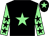 Black, light green star, light green sleeves, black stars, black cap, light green star (Foleys Bar Syndicate)