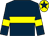Dark blue, yellow hoop, yellow armlet, yellow cap, dark blue star (C M D Syndicate)