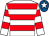 White & red hoops, royal blue cap, white star (Black Swan Syndicate)