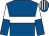 Royal blue, white hoop, halved sleeves, striped cap (Gee Whizz Syndicate)