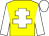 Yellow, white cross of lorraine, white slvs & cap (Miss Maura McGuinness)