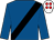 Royal blue, black sash, white cap, red spots (M P Cash)