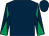 Dark blue, dark blue and emerald green diabolo on sleeves (Richard Cheadle & Partners)