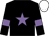 Black, mauve star and armlets, white cap (Mr David Cramm)