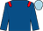Royal blue, red epaulets, light blue cap (Mrs J A Niven & Angus Racing Club)