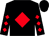 Black, red diamond, red diamonds on sleeves, black cap (Mary's Mates Syndicate)