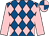Royal blue & pink diamonds, pink sleeves, quartered cap (Mrs Noeleen McCreevy)