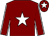 Maroon, white star, white seams on sleeves, white star on cap (Mrs L Honan & B Sheerin)