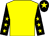 Yellow, black sleeves, yellow stars, black cap, yellow star (Dr Belinda J Blouin)