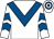 White, royal blue chevron, royal blue chevrons on sleeves, hooped cap (Mrs Vivienne Boylan)