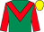 Emerald green, red chevron & sleeves, yellow cap (Maurice Burns & Michael McCartan)