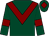 Dark green, maroon chevron, armlets and diamond on cap (The Tenovus Partnership)