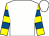 White, yellow and royal blue hooped sleeves (Mr C Wood)