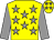 Yellow, grey stars, sleeves and stars on cap (The D&Geegees)