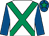 White, emerald green cross sashes, royal blue sleeves, royal blue cap, emerald green star (Venice Consulting S A & Gilberto Gambini)
