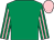 Emerald green, pink striped sleeves, pink cap (N Browne,i Boyce, S Frosell & S Richar)