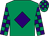 Emerald green, purple diamond, checked sleeves and cap (Foster And Barry Watson)