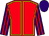 Red, yellow seams, purple & red striped sleeves, purple cap (Paul H Redmond & T G Fitzgerald)