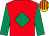 Red, emerald green diamond & sleeves, yellow & red striped cap (Kevin Duffy & Joseph G Murphy)