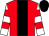 Red, black stripe, white and red hooped sleeves, black cap (Varlien Vyner-brooks,dave&Yvonne Simps)