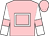 Pink, white hollow box, white sleeves, pink armlets (Oracle Horseracing)