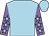 Light blue, mauve sleeves, light blue stars (Miss C Williams)