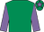 Emerald green, mauve sleeves, emerald green cap, mauve star (Peter Keogh)