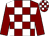 Maroon & white check, maroon sleeves, check cap (J Rabbitte)
