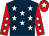 DARK BLUE, WHITE stars, RED sleeves, WHITE stars, RED cap, WHITE star (Mrs Karen Spark)